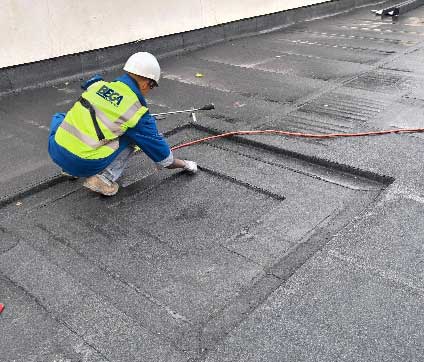 asphalt-repairment Interior of a hospital ward.