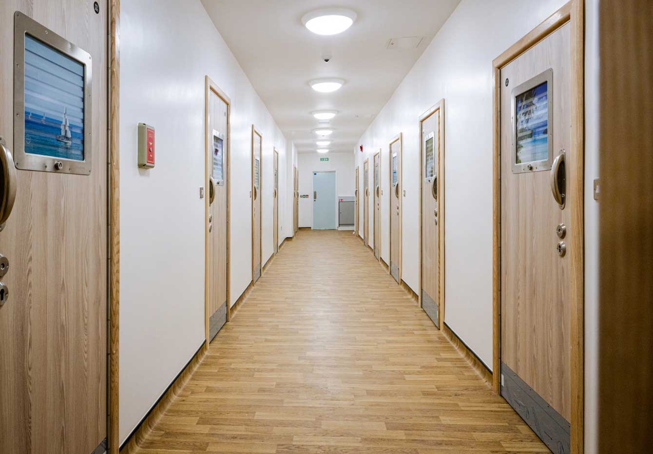 Hallway of an institution.